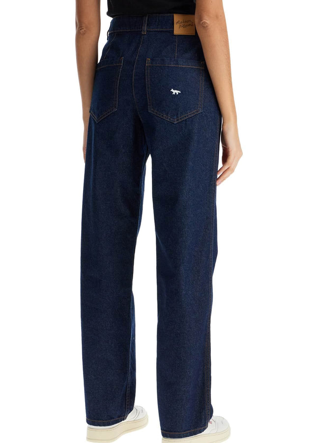 Maison Kitsune straight jeans with embroidery