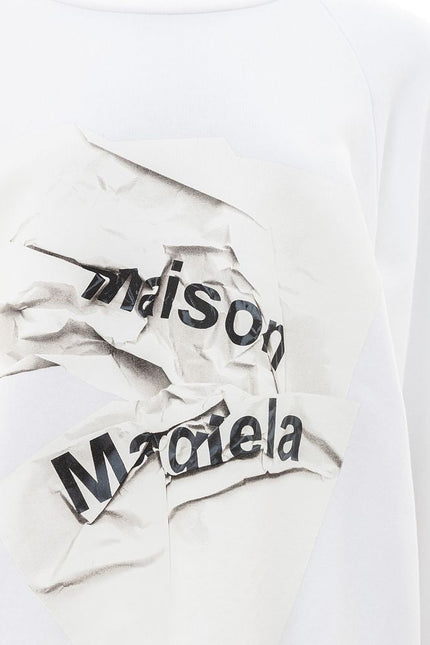 Maison Margiela Elegant Cotton Knit Sweater in Pristine White