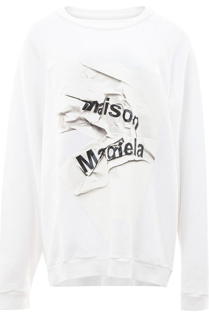 Maison Margiela Elegant Cotton Knit Sweater in Pristine White