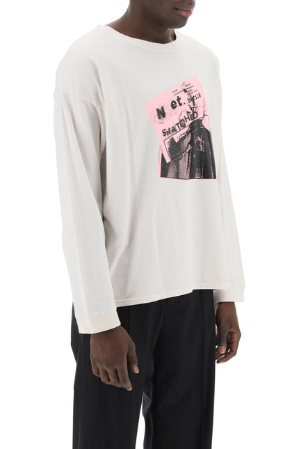 Maison margiela long-sleeved t-shirt with print-men > clothing > t-shirts and sweatshirts > t-shirts-Maison Margiela-m-White-Urbanheer