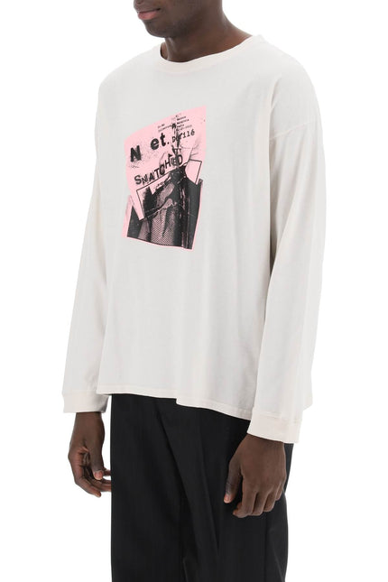 Maison margiela long-sleeved t-shirt with print-men > clothing > t-shirts and sweatshirts > t-shirts-Maison Margiela-m-White-Urbanheer