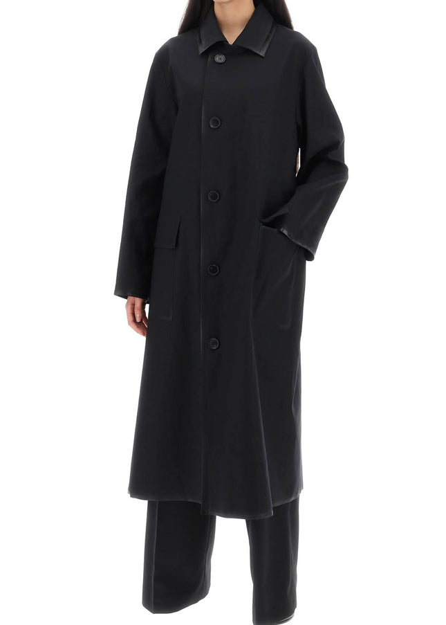 Maison Margiela cotton coat with laminated trim details