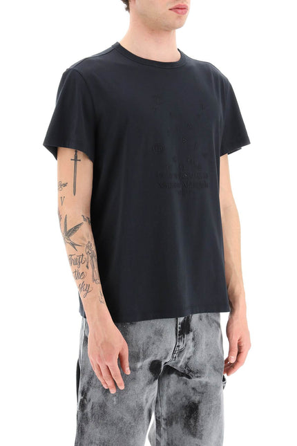 Maison Margiela embroidered logo t-shirt - Grey