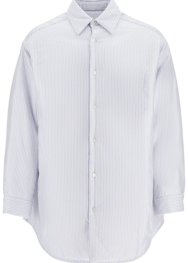 Maison Margiela striped padded overshirt with