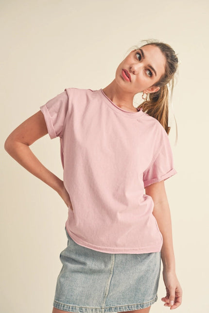 Mali Baby Tee Short Sleeve Top Cherry Blossom-TOP-AEMI + CO-Urbanheer