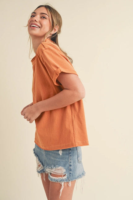 Mali Baby Tee Short Sleeve Top Golden-TOP-AEMI + CO-Urbanheer