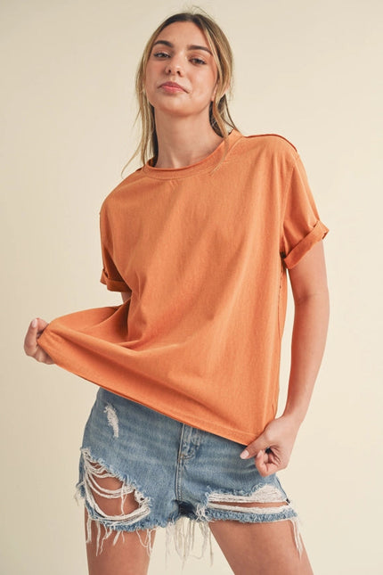 Mali Baby Tee Short Sleeve Top Golden-TOP-AEMI + CO-Urbanheer