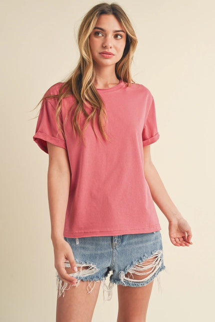 Mali Baby Tee Short Sleeve Top Rose-TOP-AEMI + CO-Urbanheer