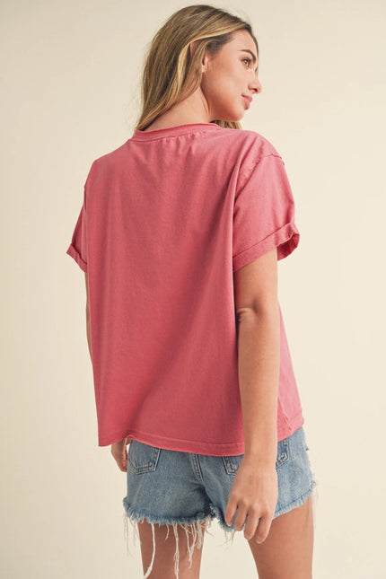 Mali Baby Tee Short Sleeve Top Rose-TOP-AEMI + CO-Urbanheer