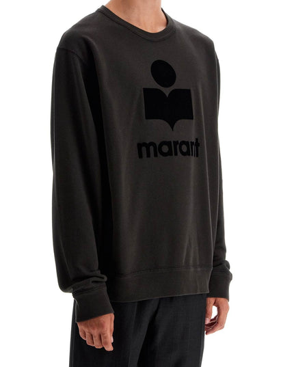 Marant mikoy flocked logo sweatshirt