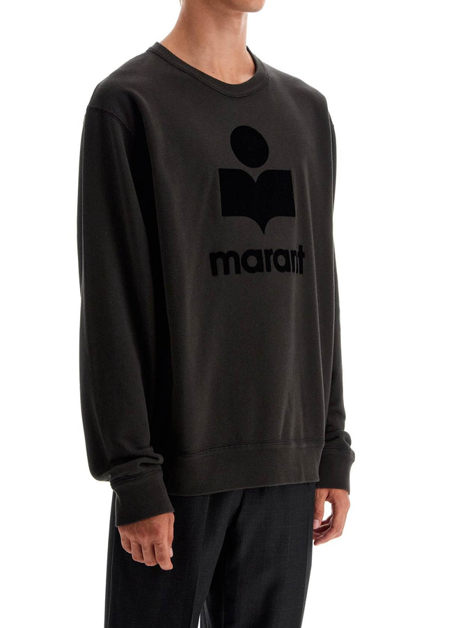 Marant mikoy flocked logo sweatshirt