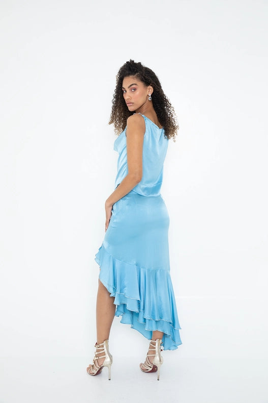 Marlyn Ruffled Asymmetrical Skirt