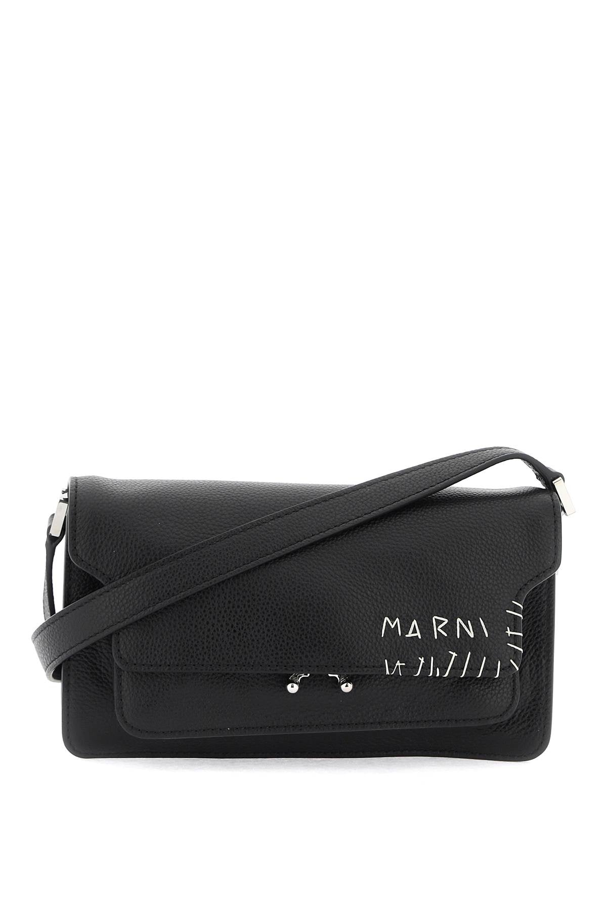 Marni east/west soft trunk shoulder bag-men > bags > crossbody bags-Marni-os-Black-Urbanheer