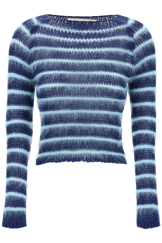 Marni striped cotton and mohair pullover-women > clothing > knitwear-Marni-40-Mixed colours-Urbanheer