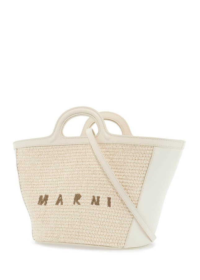 Marni beige cotton and nylon handbag with woven design