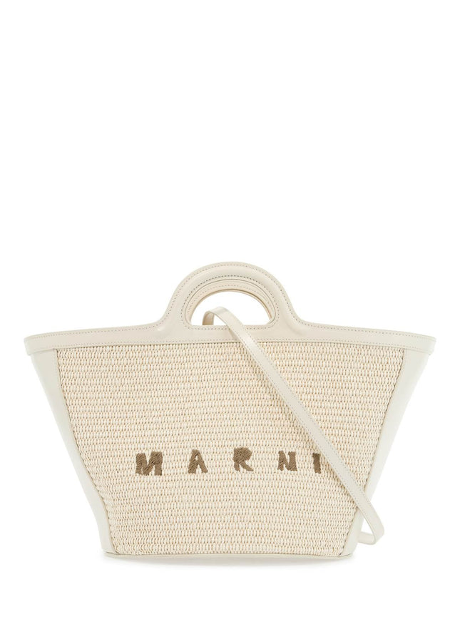 Marni beige cotton and nylon handbag with woven design