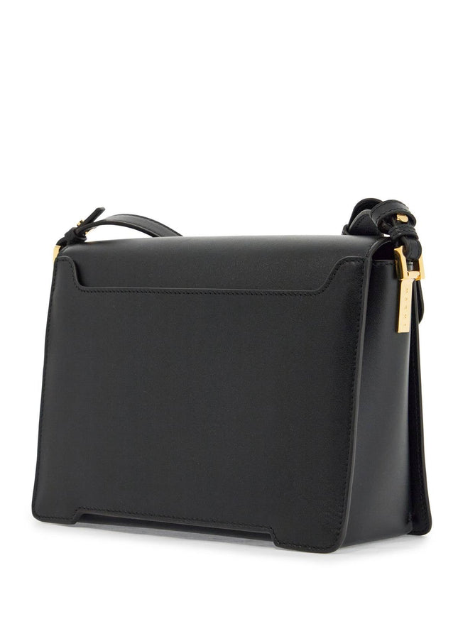 Marni black calfskin shopping bag with distinctive closure