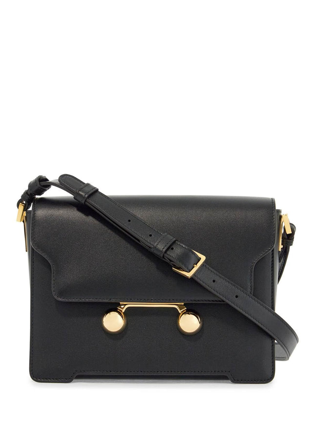 Marni black calfskin shopping bag with distinctive closure