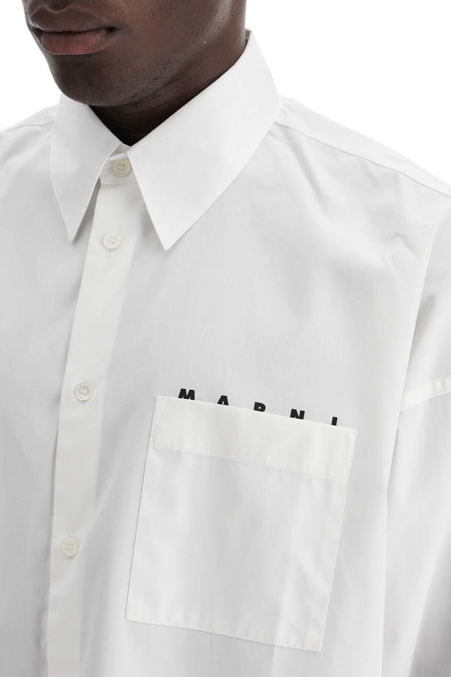 Marni boxy shirt with pocket detail - White