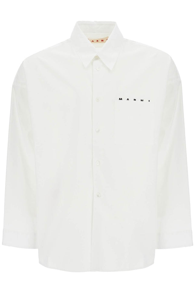 Marni boxy shirt with pocket detail - White