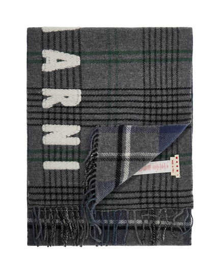 Marni double check wool scarf in 8