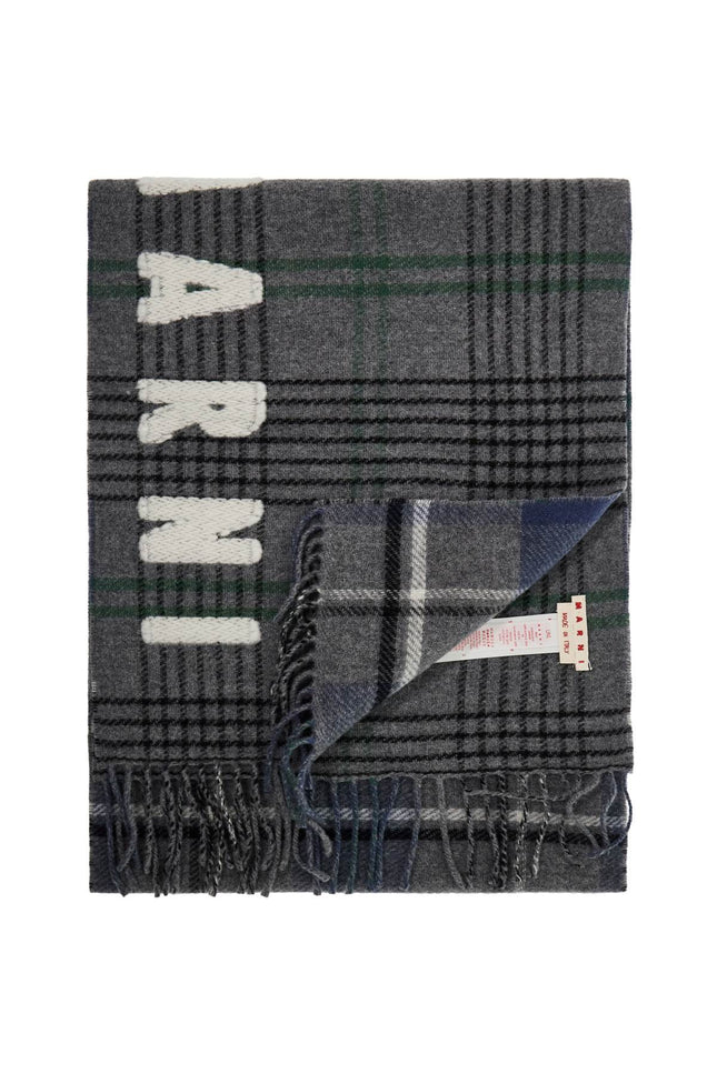 Marni double check wool scarf in 8