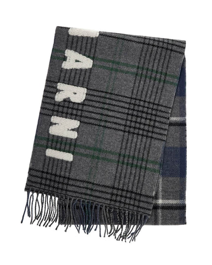 Marni double check wool scarf in 8