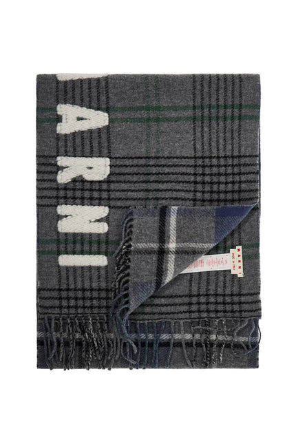 Marni double check wool scarf in 8
