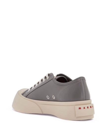 Marni elegant gray calfskin men's sneakers