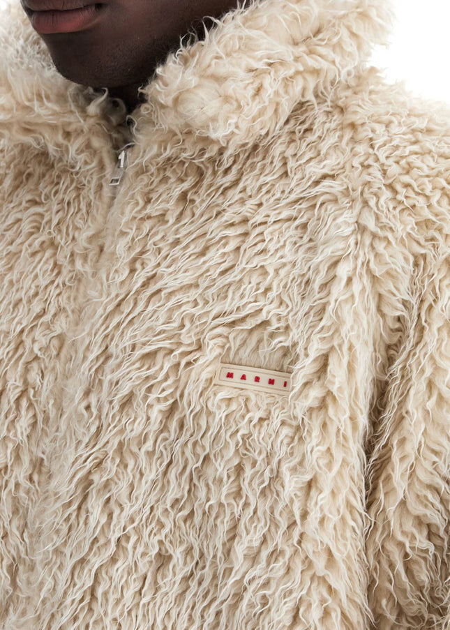 Marni faux fur jacket with removable hood.