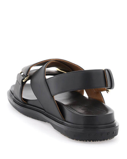 Marni fussbett leather sandals