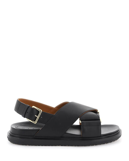 Marni fussbett leather sandals