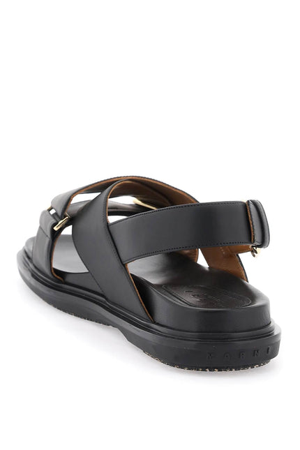 Marni fussbett leather sandals