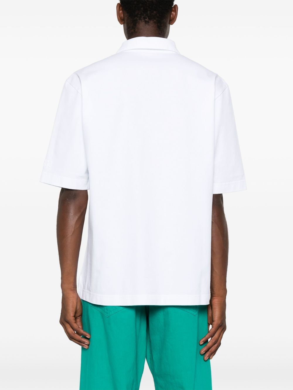 Marni logo-patch polo shirt