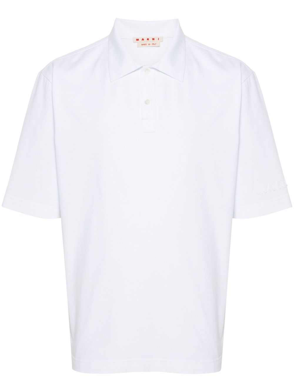 Marni logo-patch polo shirt