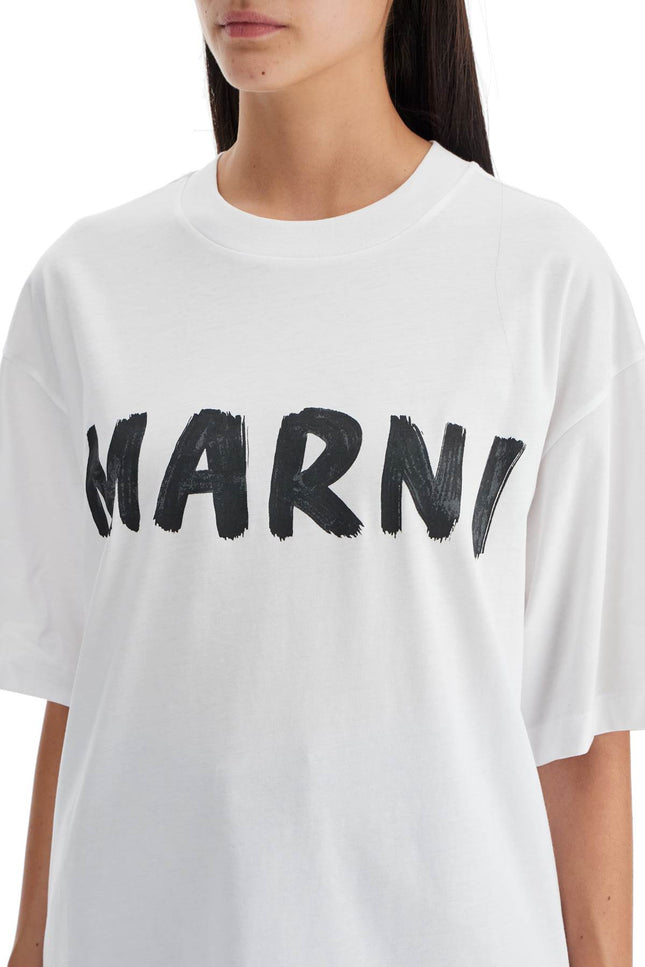 Marni oversized logo t - White