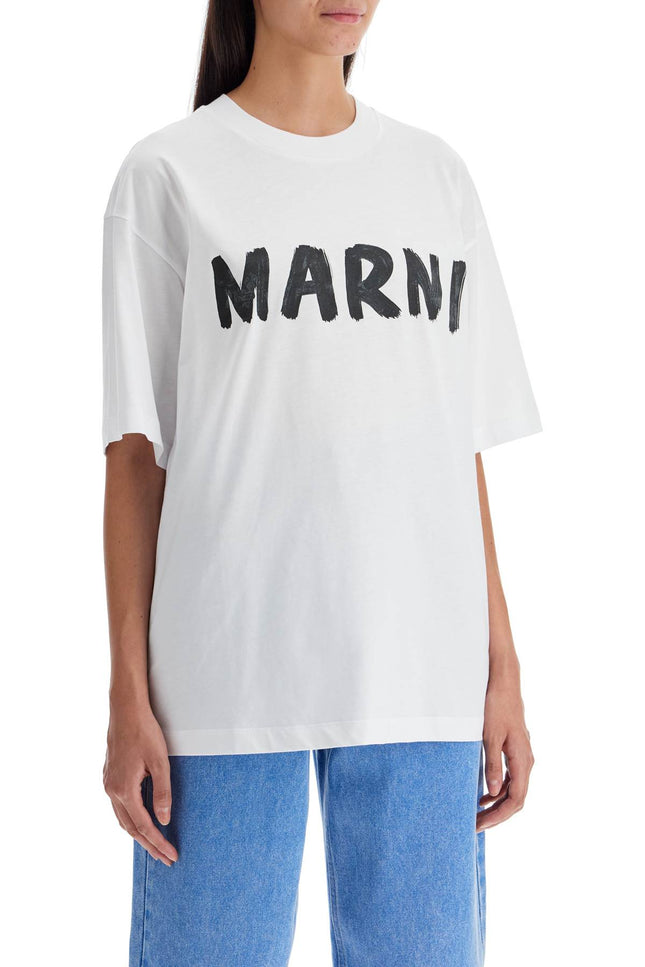 Marni oversized logo t - White