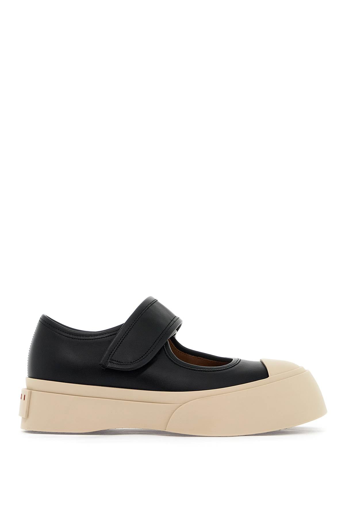 Marni pablo mary jane nappa leather sneakers - Black