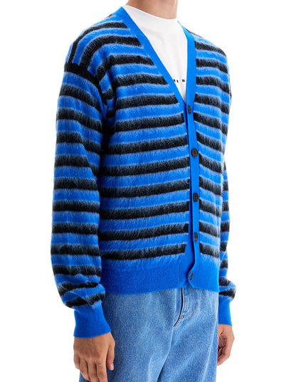 Marni striped wool and mohair cardigan