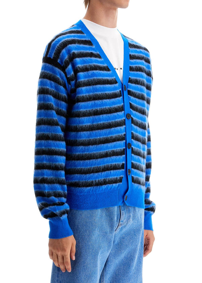 Marni striped wool and mohair cardigan