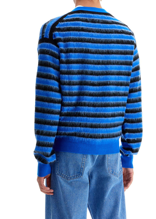 Marni striped wool and mohair cardigan