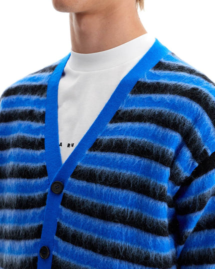 Marni striped wool and mohair cardigan