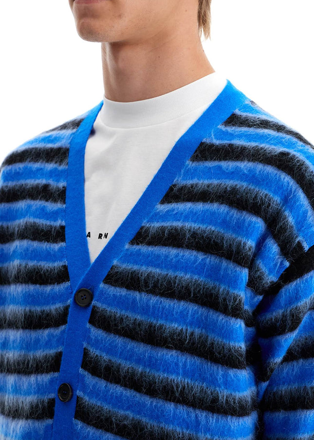 Marni striped wool and mohair cardigan