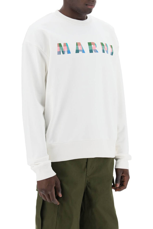 Marni sweatshirt with plaid logo-men > clothing > t-shirts and sweatshirts > sweatshirts-Marni-Urbanheer