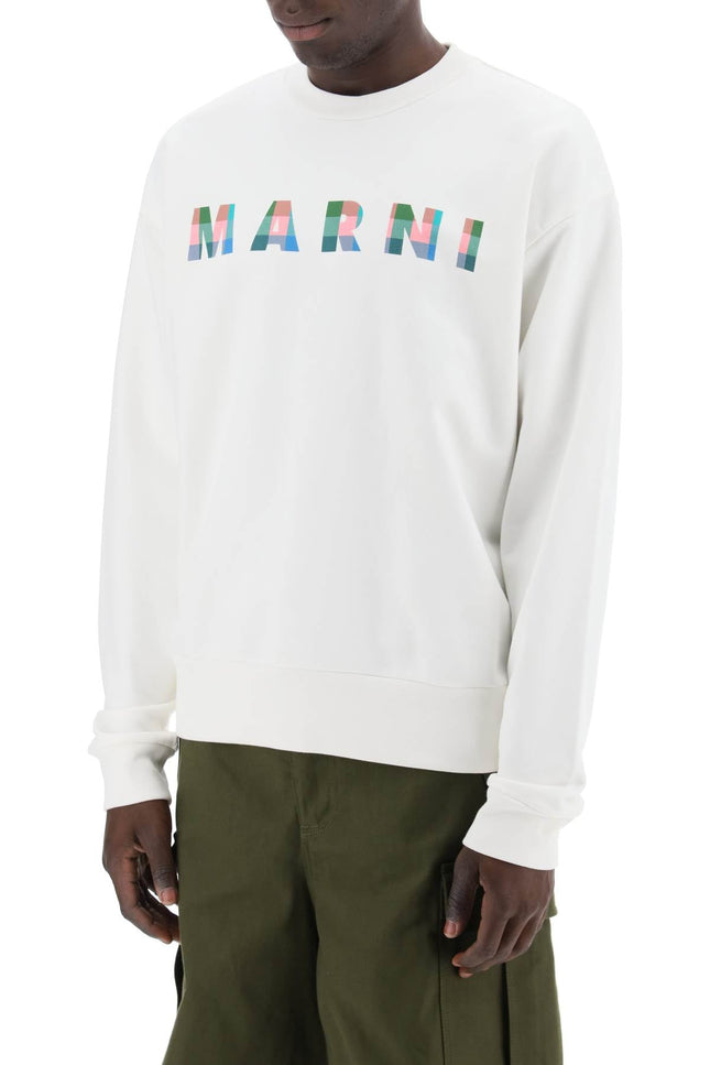 Marni sweatshirt with plaid logo-men > clothing > t-shirts and sweatshirts > sweatshirts-Marni-Urbanheer