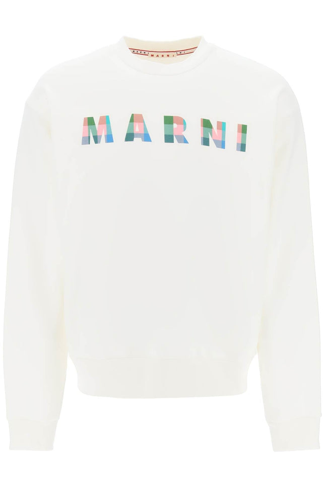 Marni sweatshirt with plaid logo-men > clothing > t-shirts and sweatshirts > sweatshirts-Marni-Urbanheer