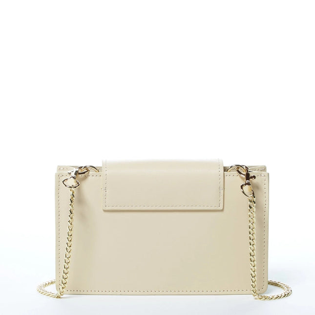 Mary Off White Mini Crossbody Bag Leather Wristlet