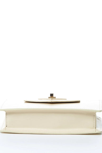 Mary Off White Mini Crossbody Bag Leather Wristlet