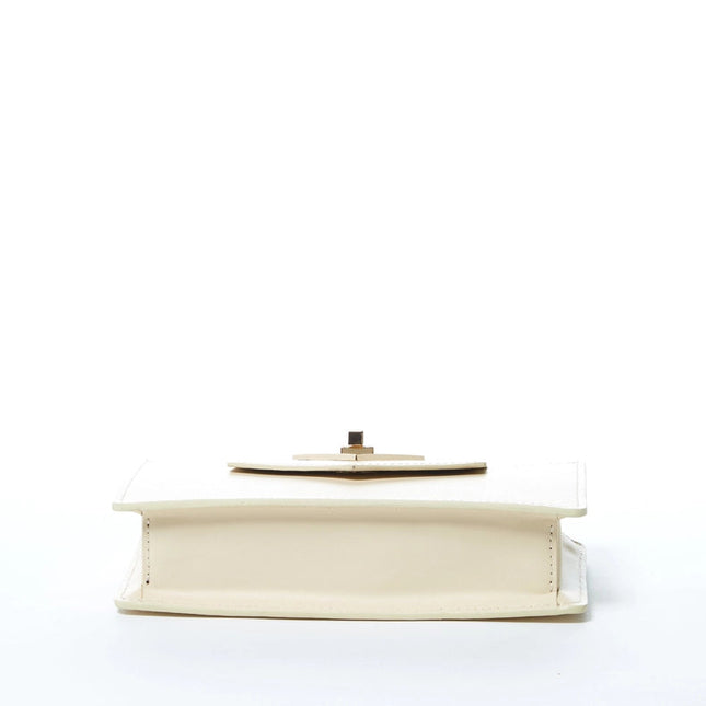 Mary Off White Mini Crossbody Bag Leather Wristlet