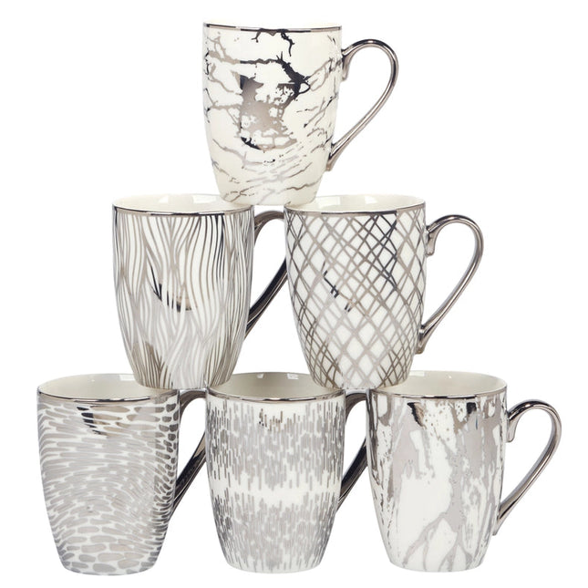 Matrix Silver Plated Tapered Mug 16 Oz. (6) Asst.